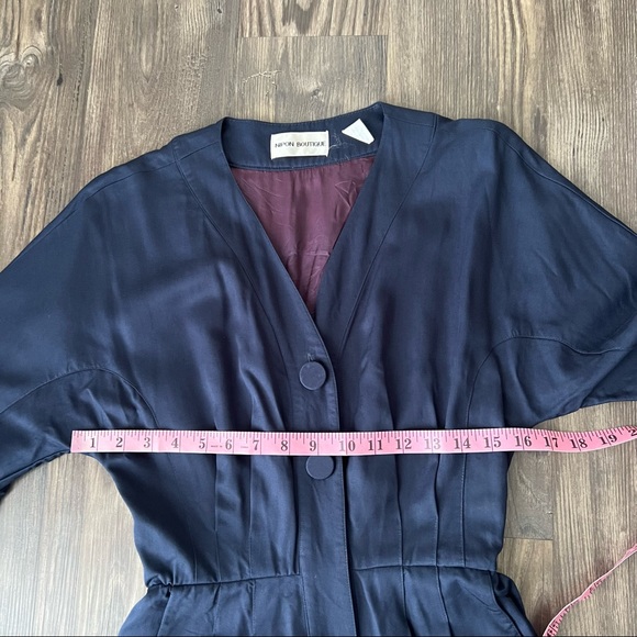 Nipon Boutique Vintage Navy Blue 60s Inspired Dress - Picture 13 of 16